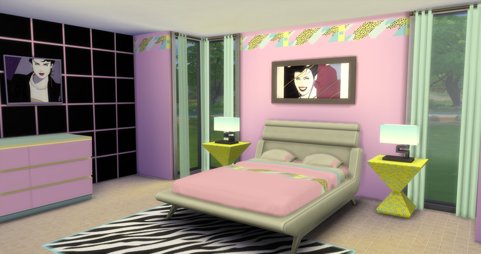 Sara's games. 80's Bedroom set. My first Build/Buy CC D